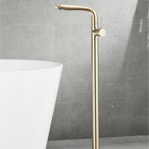 Freistehender Badmixer Tap Eingriff Heißer und kaltes Badmixer Haken Messing Black Black LWX von YCVAWEOD