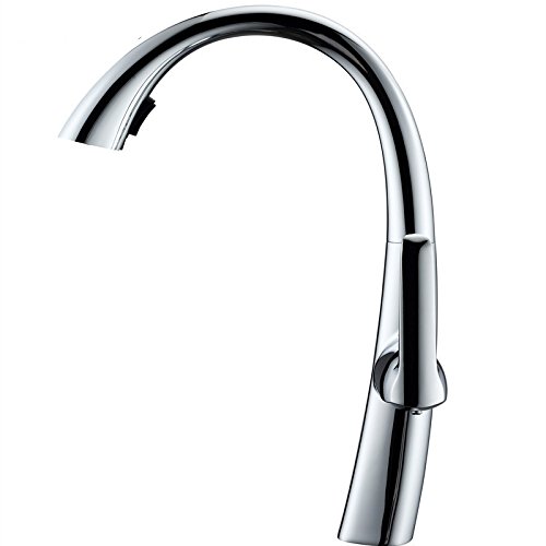 Ganzes Chrom ausziehen Küchenhahn Spüle Wasserhahn Deck Mount Out Out Dual Sprühdüse Heißkaltmixer Wasser Wasserhähne LWX von YCVAWEOD