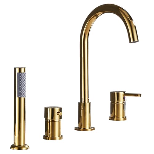 Gold Badezimmer Duschmixer Haken mit Duschkopf und Schlauchset für Bad Luxus Bad Mixer Taps LWX Gold Badezimmer Duschmixer Haken mit Duschkopf und Schlauchset für Bad Luxus Bad Mixer Taps LWX von YCVAWEOD