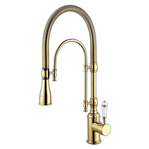 Gold ziehen Küchenarmatur mit Messing Waschtisch Wasserhahn bequemer Jubiläumsspüle Mixer LWX Gold ziehen Küchenarmatur mit Messing Waschtisch Wasserhahn bequemer Jubiläumsspüle Mixer LWX von YCVAWEOD