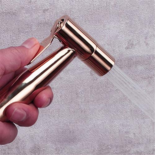 Handgehaltenes Bidet Sprühgerät Dusche Toilettenkit Rose Gold Messing Shattaf Duschkopf Kupfer Ventil Set Jet Bidet Wasserhahn Set Muslim Toilette Shattaf, Golden E LWX Handgehaltenes Bidet Sprühgerät Dusche Toilettenkit Rose Gold Messing Shattaf Duschkopf Kupfer Ventil Set Jet Bidet Wasserhahn Set Muslim Toilette Shattaf, Golden E LWX von YCVAWEOD