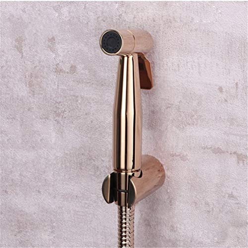Handgehaltenes Bidet Sprühgerät Dusche Toilettenkit Rose Gold Messing Shattaf Duschkopf Kupfer Ventil Set Jet Bidet Wasserhahn Set Muslim Toilette Shattaf, Golden E LWX Handgehaltenes Bidet Sprühgerät Dusche Toilettenkit Rose Gold Messing Shattaf Duschkopf Kupfer Ventil Set Jet Bidet Wasserhahn Set Muslim Toilette Shattaf, Golden E LWX von YCVAWEOD