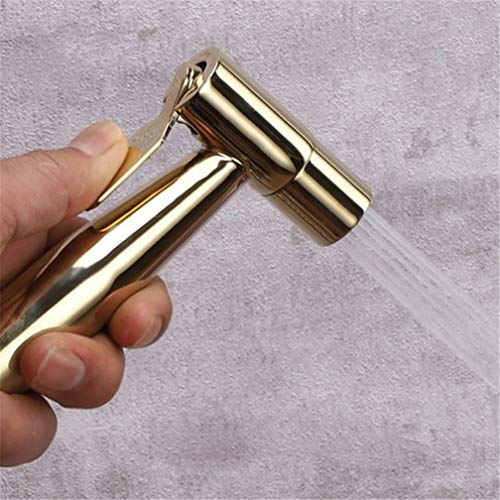 Handgehaltenes Bidet Sprühgerät Dusche Toilettenkit Rose Gold Messing Shattaf Duschkopf Kupfer Ventil Set Jet Bidet Wasserhahn Set Muslim Toilette Shattaf, Golden E LWX Handgehaltenes Bidet Sprühgerät Dusche Toilettenkit Rose Gold Messing Shattaf Duschkopf Kupfer Ventil Set Jet Bidet Wasserhahn Set Muslim Toilette Shattaf, Golden E LWX von YCVAWEOD