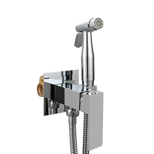 Handheld Bidet Sprayer -Kit mit heißem und kaltem Wasser Eingang Messing Duschspray Set Dual Mode gebürstet Gold Finish LWX Handheld Bidet Sprayer -Kit mit heißem und kaltem Wasser Eingang Messing Duschspray Set Dual Mode gebürstet Gold Finish LWX von YCVAWEOD