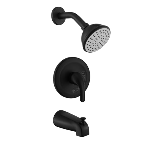 Handheld -Dusche ("en": Premium -Duscharmatur mit Wannenauslauf und Ausweis, ein Griffmischer -Hahnset, 6 "Duschkopf, Druckbilanzventil - Anti -Scald, Cupc Standard, Passt uns NPT von YCVAWEOD