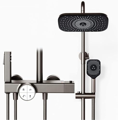 Handheld -Duschthermostat -Duscharmaturen, freilesenes Duschsystem, vier Funktionswanne und Duschplatte mit Regenduschkopf, Handdusche, Badausbrüche und Bidet -Dusche, komplette Dusche LWX Handheld -Duschthermostat -Duscharmaturen, freilesenes Duschsystem, vier Funktionswanne und Duschplatte mit Regenduschkopf, Handdusche, Badausbrüche und Bidet -Dusche, komplette Dusche LWX von YCVAWEOD