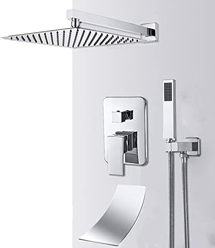 YCVAWEOD Handheld Duschwall montiertes Badezimmer Regen Wasserfall Dusche Wasserhähne Set Concreachrome Duschsystem Bad Duschmischer Tap Wasserhahn, 3 Wege 12 Zoll Normal LWX YCVAWEOD Handheld Duschwall montiertes Badezimmer Regen Wasserfall Dusche Wasserhähne Set Concreachrome Duschsystem Bad Duschmischer Tap Wasserhahn, 3 Wege 12 Zoll Normal LWX von YCVAWEOD