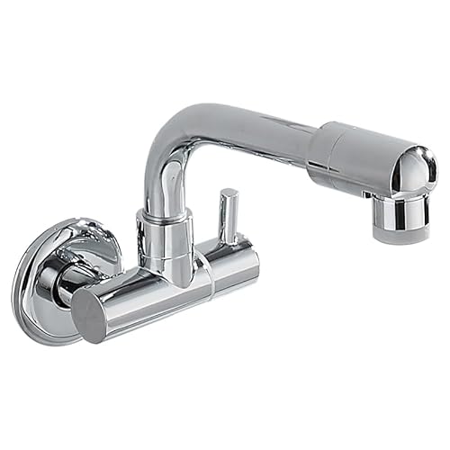 Kalte Wasserhahnwand montiertes Waschbecken mit 360 ° Rotation Küche mit 2 Modus Wasserauslass Eingang G1/2 Chrom 29 cm LWX Kalte Wasserhahnwand montiertes Waschbecken mit 360 ° Rotation Küche mit 2 Modus Wasserauslass Eingang G1/2 Chrom 29 cm LWX von YCVAWEOD