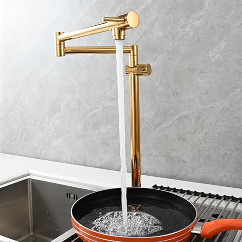 YCVAWEOD Klapperner Küchenmischer Tap Messing, Küchenspüle Mixer Tap 2 Griffe Küchenmischer Tippen Sie 1 Loch Schwenkspitze kaltes Wasser Küche Tappistole grau kurz LWX von YCVAWEOD