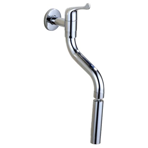 Küche kaltes Wasserhahnwand montiert 360 ° Rotation MOP Pool Hahn mit verlängertem unteren Verlängerungsrohr Eingriff G1/2 Chrom 22 cm LWX von YCVAWEOD