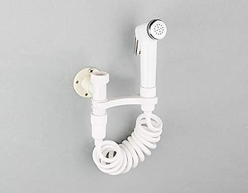 Küche klopft weiße ABS Handheld tragbarer Bidet Toilettensprühgerät Bad Bidet Kopfdüse mit Telefon elastischer Duschschlauch LWX von YCVAWEOD