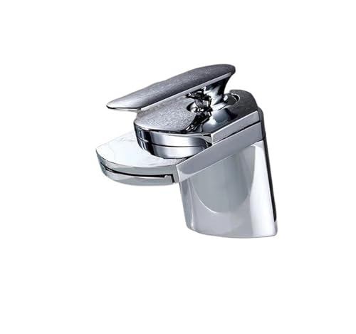 Küchenarmatur, Badezimmer Wasserhahn heißer und kaltes Messingbecken Wasserhahn, Wasserfallspüle Wasserhahn Eingriff Wasserhahn für Küchenspüle, Bar, Bauernhaus, Wäscherei (Giallo) LWX von YCVAWEOD