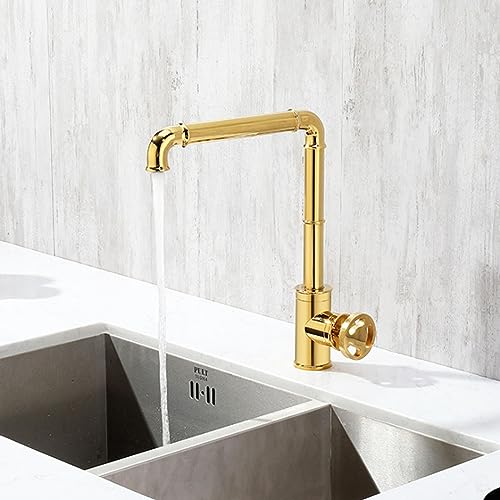 YCVAWEOD Küchenarmatur 360 ° drehbarer Spout Steampunk -Mixer TAP Retro Schwarzer Griff heißes kaltes Wasser für Zuhause LWX YCVAWEOD Küchenarmatur 360 ° drehbarer Spout Steampunk -Mixer TAP Retro Schwarzer Griff heißes kaltes Wasser für Zuhause LWX von YCVAWEOD
