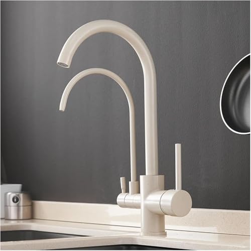 Küchenarmatur Deck montiertem Mixer Tap 360 ° Drehung mit Wasserreinigungsmerkmalen mit Kranschlauchgröße 3/8 kompatibel LWX von YCVAWEOD