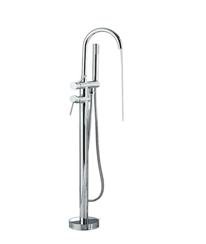 Küchenhahn Küchenmischer Hack, mattes schwarzes Messing Badezimmer Wanne Wasserhahn, boden montiert freistehende Badewanne Duschmixer Taps, heißer kaltes Wasserkran -Schwenkspitze für Küche, Küchenhahn Küchenmischer Hack, mattes schwarzes Messing Badezimmer Wanne Wasserhahn, boden montiert freistehende Badewanne Duschmixer Taps, heißer kaltes Wasserkran -Schwenkspitze für Küche, von YCVAWEOD