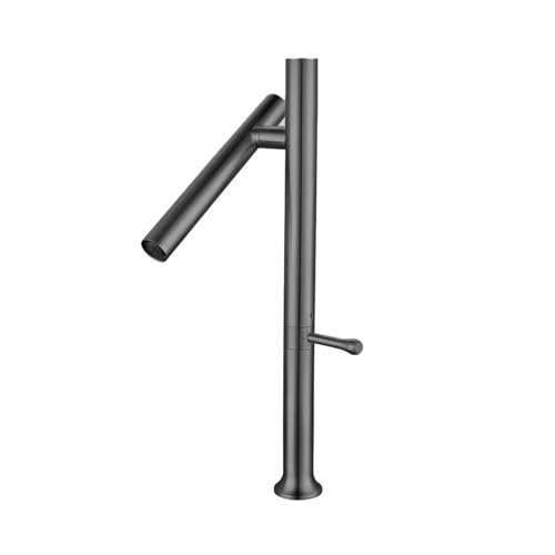 Küchenhahn Küchenmischer Hahn, Spüle Küchenarmatur 304 Edelstahlmixer Wasser kalt heiße Wasserhähne, Eingriff 360 Rotation Keramikventil Faltbar für Küche, Badezimmer (Metallgrau) LWX von YCVAWEOD