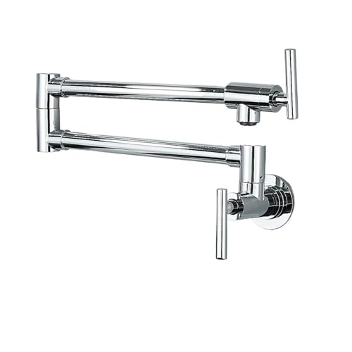 Küchenhahn Küchenmixer Hahn, Küchenarmaturen -Topf -Füllstoff Doppelgelenk Ausstrahlung Klappbarer Schwingarm, Wand Messing Single Loch Zwei Griff Spülspüle für Küche, Badezimmer (schwarzer Bronze B) Küchenhahn Küchenmixer Hahn, Küchenarmaturen -Topf -Füllstoff Doppelgelenk Ausstrahlung Klappbarer Schwingarm, Wand Messing Single Loch Zwei Griff Spülspüle für Küche, Badezimmer (schwarzer Bronze B) von YCVAWEOD