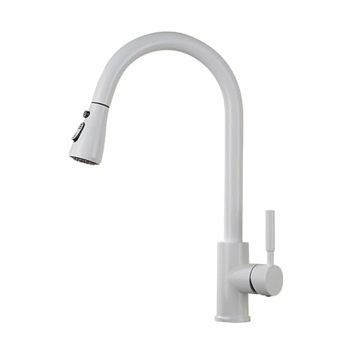 YCVAWEOD Küchenmischer Tippen Sie mit Ausziehen Sprühküchenspüle Mischer Tippen Sie 360 ° Schwenkmischer Tap Kitchenspüle mit 3 Spary -Modi Einer Griff heißer und kaltem Mixer weiß LWX YCVAWEOD Küchenmischer Tippen Sie mit Ausziehen Sprühküchenspüle Mischer Tippen Sie 360 ° Schwenkmischer Tap Kitchenspüle mit 3 Spary -Modi Einer Griff heißer und kaltem Mixer weiß LWX von YCVAWEOD