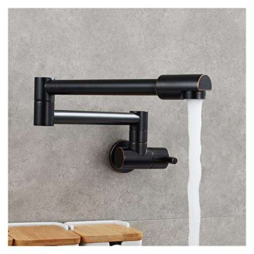 Küchenspüle Hahn, Messing Potfüller Wasserhahn 360 Rotatable Faltungsverlängerte Klappkuppenmontage Küchenarmatur einzigartiger kaltes Wasser Wasserhahn für Küche (2 Funktion gebürstet) LWX von YCVAWEOD
