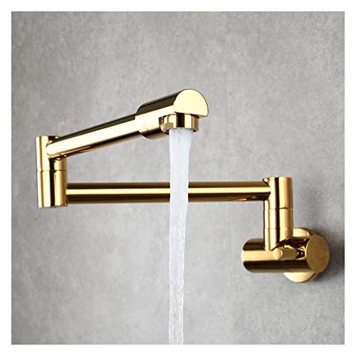 Küchenspüle Hahn, Messing Potfüller Wasserhahn 360 Rotatable Faltungsverlängerte Klappkuppenmontage Küchenarmatur einzigartiger kaltes Wasser Wasserhahn für Küche (2 Funktion gebürstet) LWX von YCVAWEOD