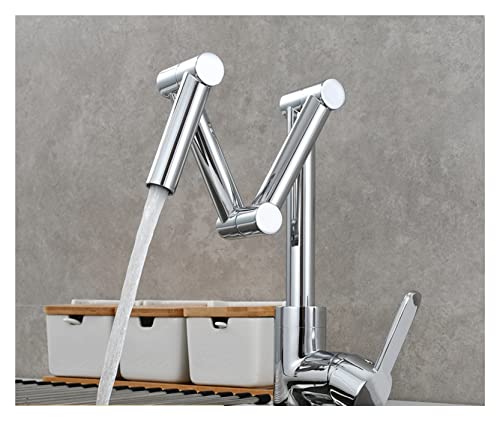 Küchenspüle Hahn, Messing-Topf-Füllhahn Wasserhahn Deck montiertes Drei-Abschnitt-Erweiterungsverlängerungsküche Wasserhahn Dreikunstschwung Arm für Heiß und Kälte für Küche (1 Funktion Titan) LWX Küchenspüle Hahn, Messing-Topf-Füllhahn Wasserhahn Deck montiertes Drei-Abschnitt-Erweiterungsverlängerungsküche Wasserhahn Dreikunstschwung Arm für Heiß und Kälte für Küche (1 Funktion Titan) LWX von YCVAWEOD