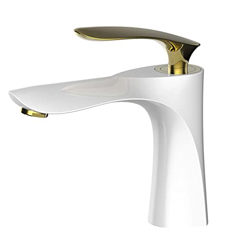 Küchenspüle Haken Messingmixer Wasserhahn, moderner Design Waschbeckenmixer mit heißem und kaltem verstellbarem, ein Griff für Waschraum Küchenhotel -Hotel Toilette, Wassersparung LWX von YCVAWEOD