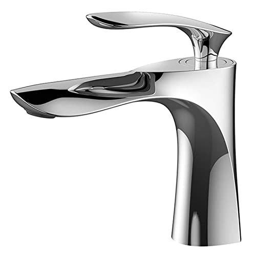 YCVAWEOD Küchenspüle Haken Messingmixer Wasserhahn, moderner Design Waschbeckenmixer mit heißem und kaltem verstellbarem, EIN Griff für Waschraum Küchenhotel -Hotel Toilette, Wassersparung LWX von YCVAWEOD
