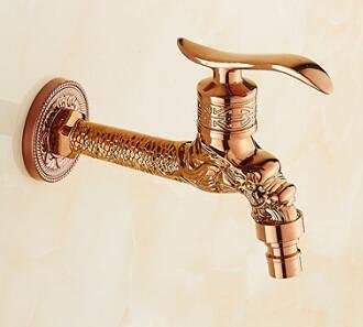 Küchenspüle Haken Wasserhähne Rosen Drache Geschnitzt Bibcocks Wasserhahn Messing Bad Waschhine Wasserhahn Bibcock TAP Outdoor Badezimmermixer/hellgrau LWX von YCVAWEOD