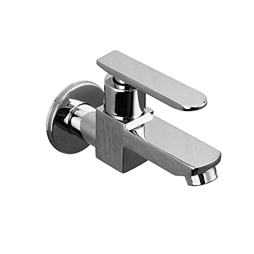 Küchenspüle Wasserhahn - Elektroplattierte Oberfläche Vollkupfer Quick Open Ventil Kern Einer kaltes Wasserhahn für Badezimmer Mop Pool Wand montiert 4 Punkte Sprinkler LWX von YCVAWEOD