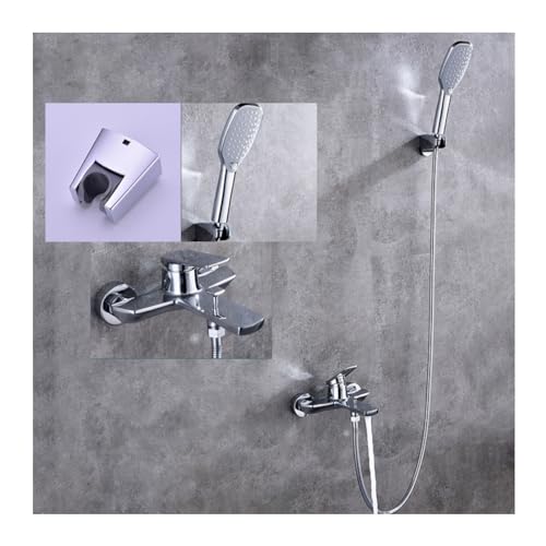 Kupfer -Badezimmer -Wasserhähne, Duscharmatur mit Handheld -Sprühgerät, 3 Funktionen Badewanne Duschhahn mit Ventil, Sprühpistole, Keramikventilkern, Badewanne Wasserhahn mit Duschdauer, gebürstetem Kupfer -Badezimmer -Wasserhähne, Duscharmatur mit Handheld -Sprühgerät, 3 Funktionen Badewanne Duschhahn mit Ventil, Sprühpistole, Keramikventilkern, Badewanne Wasserhahn mit Duschdauer, gebürstetem von YCVAWEOD