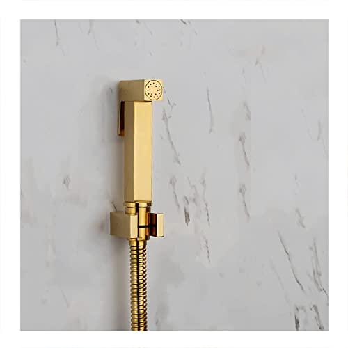 YCVAWEOD Luxus Titanium Gold Finish Messing Bidet Wasserhahn Set mit handgehaltenem Sprühgerät und quadratischem Duschkopf Einer kaltes Dual -Kupfer -Ventil -Premium -Douche -Kit LWX YCVAWEOD Luxus Titanium Gold Finish Messing Bidet Wasserhahn Set mit handgehaltenem Sprühgerät und quadratischem Duschkopf Einer kaltes Dual -Kupfer -Ventil -Premium -Douche -Kit LWX von YCVAWEOD