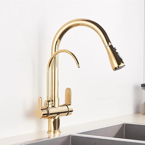 Matte schwarze 360 Rotation Wasserfilter Küchenarmatur mit gefilterter Kran drei Möglichkeiten Waschbecken Mischhahn für Küchenspüle hoher Bogenauszugspray LWX Matte schwarze 360 Rotation Wasserfilter Küchenarmatur mit gefilterter Kran drei Möglichkeiten Waschbecken Mischhahn für Küchenspüle hoher Bogenauszugspray LWX von YCVAWEOD