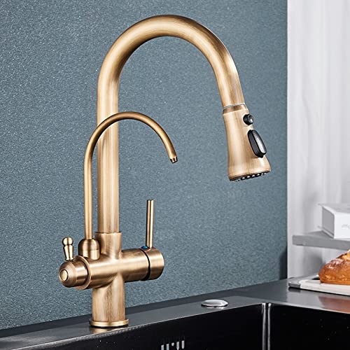 Matte schwarze 360 Rotation Wasserfilter Küchenarmatur mit gefilterter Kran drei Möglichkeiten Waschbecken Mischhahn für Küchenspüle hoher Bogenauszugspray LWX Matte schwarze 360 Rotation Wasserfilter Küchenarmatur mit gefilterter Kran drei Möglichkeiten Waschbecken Mischhahn für Küchenspüle hoher Bogenauszugspray LWX von YCVAWEOD