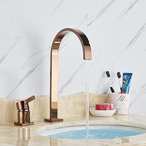 Mattes schwarzes Badezimmer Küchenspüle Wasserhahn sanftes Abwasser -Mode -Becken Waschbecken Wasserhahn Heißer und kaltes Wassermixer Taps LWX von YCVAWEOD