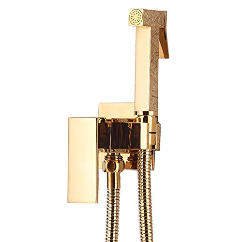 YCVAWEOD Messing Handheld Bidet Sprayer Wasserhahn mit heißem und kaltem Wassermixer Tippwand montiert hygienisch -Chrom -Duschkopf LWX von YCVAWEOD