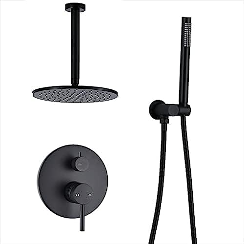 YCVAWEOD Messing schwarzer Dusch Set Badezimmer Wasserhahn Duscharm Diverter Mixer Handheld Sprühsets mit Regen Duschkopf 10 Zoll Wand, 8 Zoll Wand LWX YCVAWEOD Messing schwarzer Dusch Set Badezimmer Wasserhahn Duscharm Diverter Mixer Handheld Sprühsets mit Regen Duschkopf 10 Zoll Wand, 8 Zoll Wand LWX von YCVAWEOD