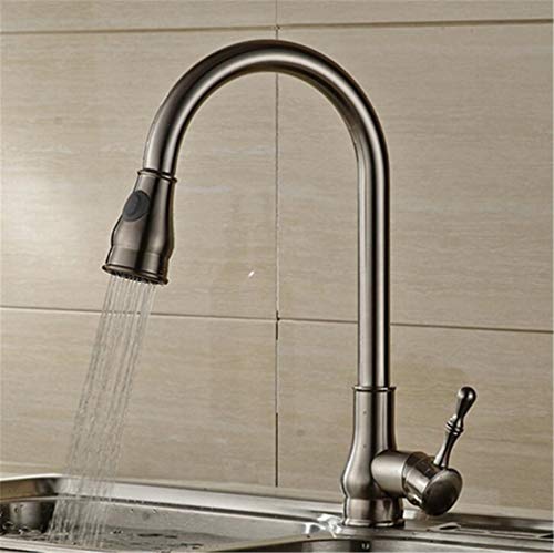 Messingküchenarmatur mit Auszug Sprühkopf 360 Grad Drehspülen Wasserhahn Retro -Stil Eingriff Mixer -Hahn für heißes und kaltes Wasser LWX Messingküchenarmatur mit Auszug Sprühkopf 360 Grad Drehspülen Wasserhahn Retro -Stil Eingriff Mixer -Hahn für heißes und kaltes Wasser LWX von YCVAWEOD