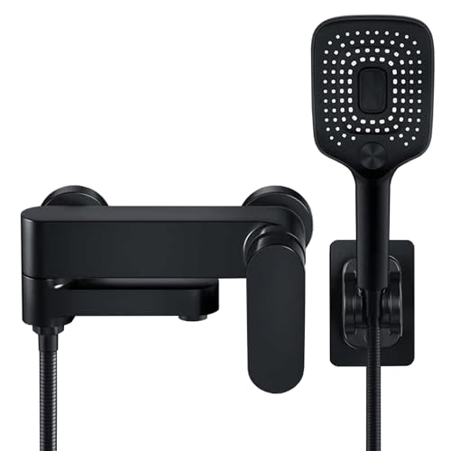 Moderner Bademischer Hahn mit Duschwasserfall Bad Duschmischer -Haken mit Duschwand montiert 90 ° Rotatable Düse Heiße und kalte Messing Eingriff Duschmischer Tipp für Bad grau LWX Moderner Bademischer Hahn mit Duschwasserfall Bad Duschmischer -Haken mit Duschwand montiert 90 ° Rotatable Düse Heiße und kalte Messing Eingriff Duschmischer Tipp für Bad grau LWX von YCVAWEOD