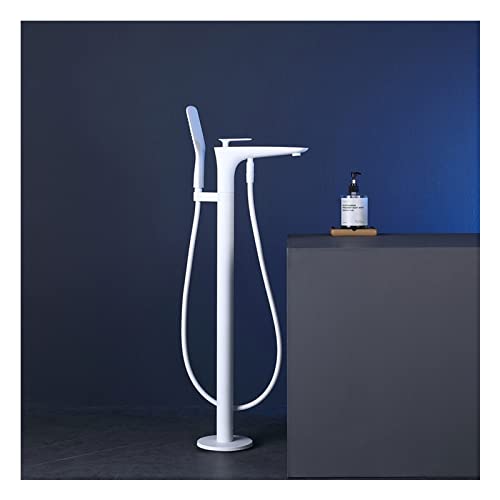 Moderner Bademischer Hahn mit Duschwasserfall Bad mit Handdusche Freiständige Badewanne Heiß und kaltes Wassermixer Messing Badewanne Tap Set Schwarz Schwarz LWX Moderner Bademischer Hahn mit Duschwasserfall Bad mit Handdusche Freiständige Badewanne Heiß und kaltes Wassermixer Messing Badewanne Tap Set Schwarz Schwarz LWX von YCVAWEOD
