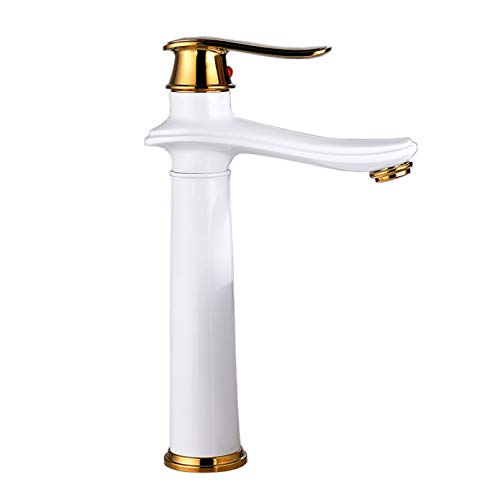 Moderner Chrom hoher Beckenmixer -Wasserhahn mit einem Griff für Waschbecken. Heiße und kaltes Wasser taps in mehreren Farben LWX Moderner Chrom hoher Beckenmixer -Wasserhahn mit einem Griff für Waschbecken. Heiße und kaltes Wasser taps in mehreren Farben LWX von YCVAWEOD
