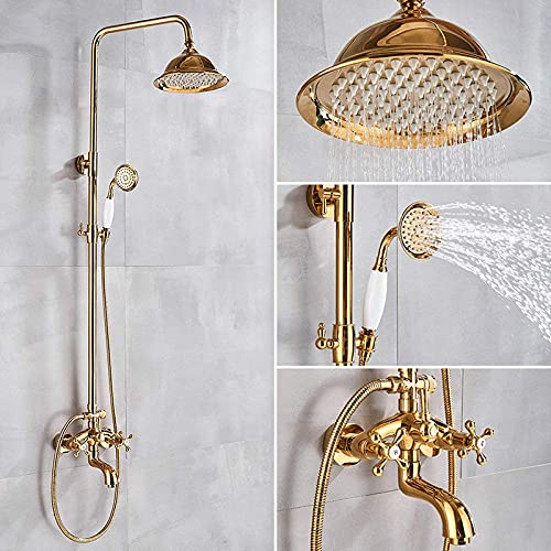 YCVAWEOD Modernes Chrom -Badezimmer -Duschsystem mit 12 Zoll Niederschlagsschedusche Deckelte Badewanne Mixer Tap Wandmontage Installation Komplett Duschhahn Set LWX YCVAWEOD Modernes Chrom -Badezimmer -Duschsystem mit 12 Zoll Niederschlagsschedusche Deckelte Badewanne Mixer Tap Wandmontage Installation Komplett Duschhahn Set LWX von YCVAWEOD