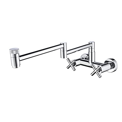 Potfüller Wasserhahn Messing Heiße und kaltes Wasser Küche Wasserhahn Handelsspüle Waschbecken falten dehnbar doppelgelenks Schwingarme 3 Griffe Wandhalterungen Wasserhähne Chrom Chrom LWX Potfüller Wasserhahn Messing Heiße und kaltes Wasser Küche Wasserhahn Handelsspüle Waschbecken falten dehnbar doppelgelenks Schwingarme 3 Griffe Wandhalterungen Wasserhähne Chrom Chrom LWX von YCVAWEOD