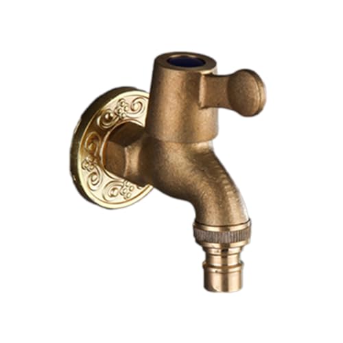 Retro Garden Cold Water Tippwand montiert im Freien mit dem Outdoor -Wasserauslass im Freien kann mit einem einzelnen Griff aus einem externen Wasserrohr für Waschmaschine G1/2, Kupfer, 14 cm von YCVAWEOD