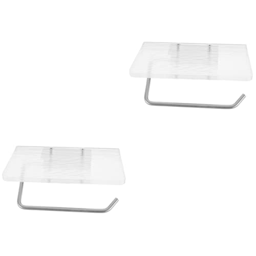 Roll Toilettenpapierhalter Wandhalterung Toilettenpapierhalter Wandhalterung Badezimmer Tablett Toilettenpapierregal Grüne Toilettenpapier Kein Bohrer schwimmendes Regal Papiertuch Rollregal Tissue von YCVAWEOD