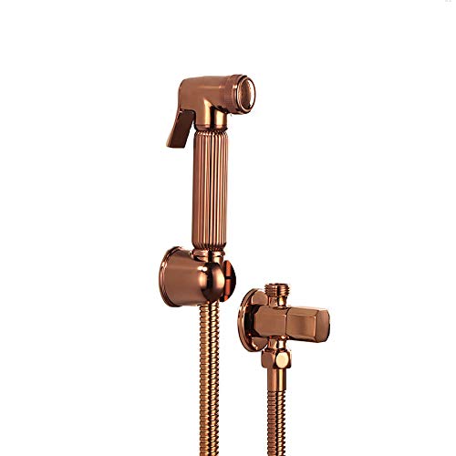 Roségold -Messing Bidet Spray Set mit quadratischer Hand Duschwand montiertes Bad Bidet Wasserhahn für hygienische Toilettensprühmaschine LWX Roségold -Messing Bidet Spray Set mit quadratischer Hand Duschwand montiertes Bad Bidet Wasserhahn für hygienische Toilettensprühmaschine LWX von YCVAWEOD