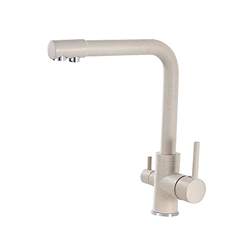 Rosengold Küchenspüle Wasserhahn mit Wasserreinigungsfilterdeck montiert 360 Rotationsmischhahn für Küchenspüle Antike gebürstete Finish LWX Rosengold Küchenspüle Wasserhahn mit Wasserreinigungsfilterdeck montiert 360 Rotationsmischhahn für Küchenspüle Antike gebürstete Finish LWX von YCVAWEOD