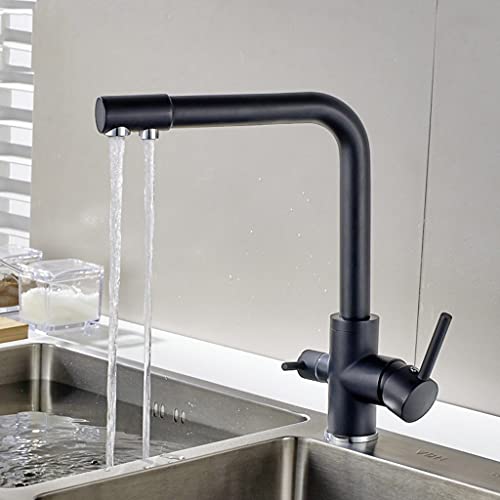 Rosengold Küchenspüle Wasserhahn mit Wasserreinigungsfilterdeck montiert 360 Rotationsmischhahn für Küchenspüle Antike gebürstete Finish LWX Rosengold Küchenspüle Wasserhahn mit Wasserreinigungsfilterdeck montiert 360 Rotationsmischhahn für Küchenspüle Antike gebürstete Finish LWX von YCVAWEOD