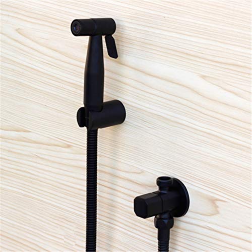 Schwarz 304 Edelstahl Bidet in Toilettensitzen Sprüharmaturen Dusche Sprühung WC Tragbares Loch und Ventilset Wandmontierter muslimischer Toilette Shattaf, B LWX Schwarz 304 Edelstahl Bidet in Toilettensitzen Sprüharmaturen Dusche Sprühung WC Tragbares Loch und Ventilset Wandmontierter muslimischer Toilette Shattaf, B LWX von YCVAWEOD