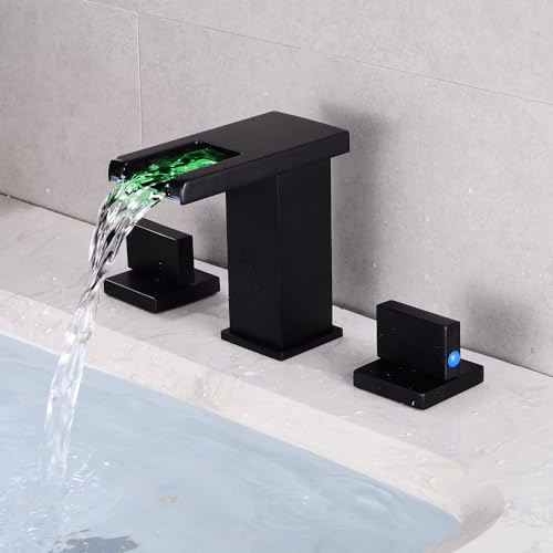 Schwarz-Weiß-Waschbecken Badewater Wasserfall Drei-Loch heißer und kaltes Wasserhahn, weiß LWX Schwarz-Weiß-Waschbecken Badewater Wasserfall Drei-Loch heißer und kaltes Wasserhahn, weiß LWX von YCVAWEOD