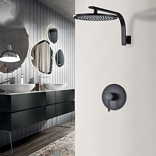 Schwarzer Bronze -Duscharmatur -Set mit 16/12/10/8 Zoll Regenduschkopf Heißer und kaltes Wassermixer Modernes Badezimmer Duschsystem einfach installieren luxuriöser Duscherlebnis LWX Schwarzer Bronze -Duscharmatur -Set mit 16/12/10/8 Zoll Regenduschkopf Heißer und kaltes Wassermixer Modernes Badezimmer Duschsystem einfach installieren luxuriöser Duscherlebnis LWX von YCVAWEOD